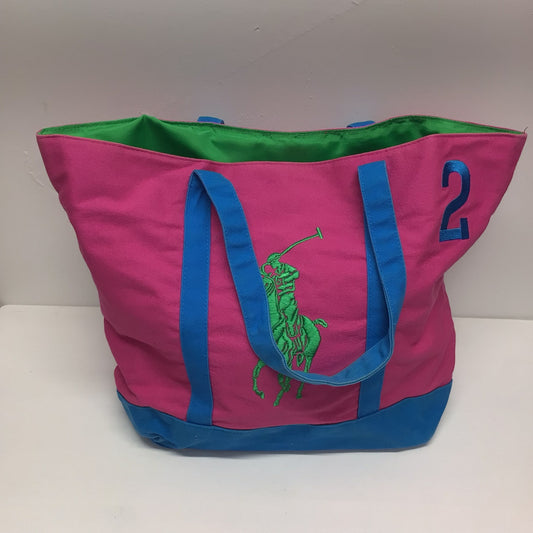 Ralph Lauren Pink, Blue & Green Shopper Tote Bag