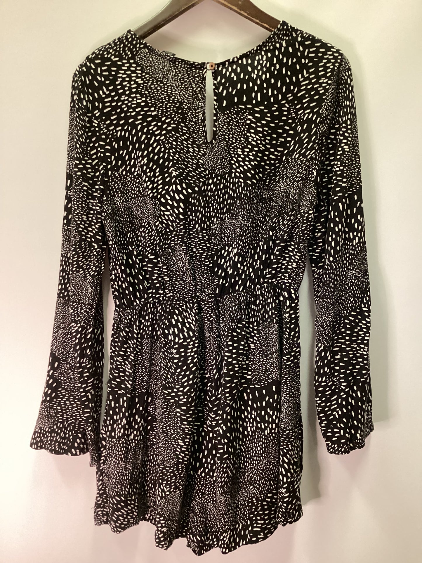 Roxy Black and White Patterned Playsuit - Size M