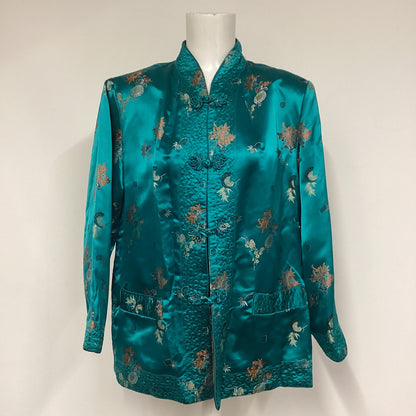 Solz Squirrel Teal & Black Reversible Chinese Style Jacket Size (42inch)