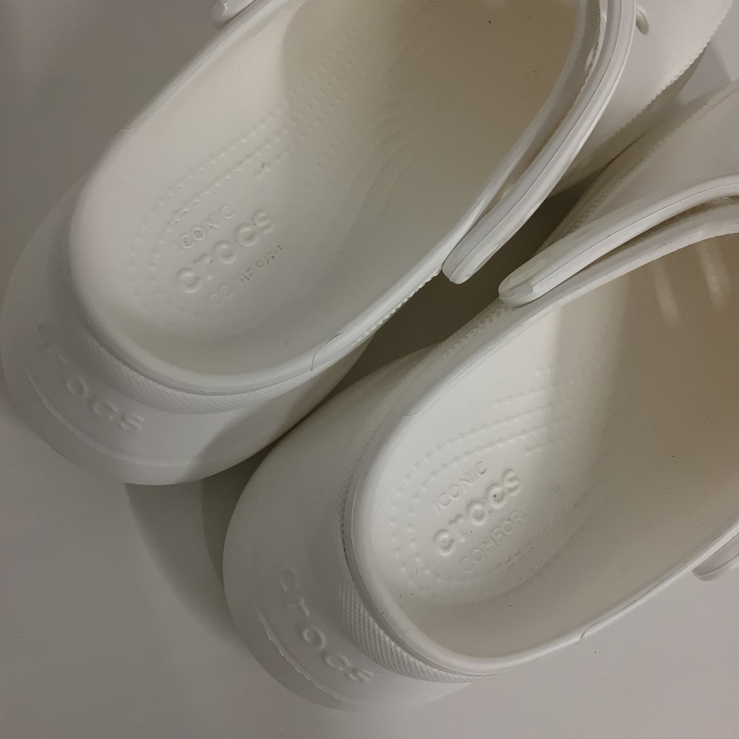 Crocs White Chunky Platform Sandals Size w10
