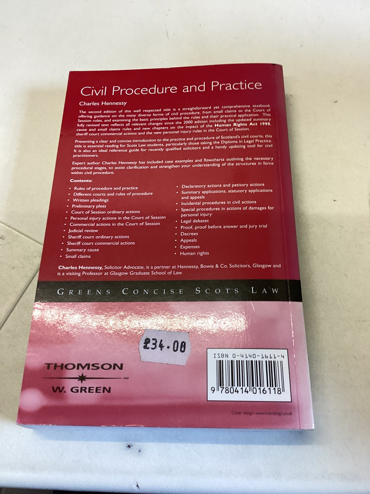 Civil Procedure and Practice Second Edition Charles Hennessy