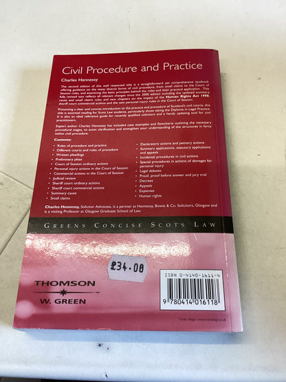 Civil Procedure and Practice Second Edition Charles Hennessy