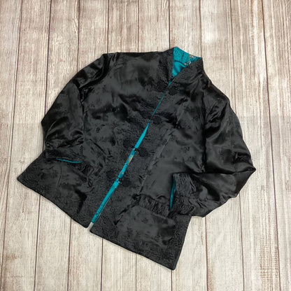 Solz Squirrel Teal & Black Reversible Chinese Style Jacket Size (42inch)