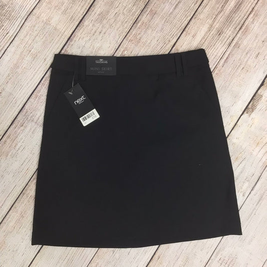 BNWT Next Tailoring Black Mini Skirt RRP Size 8 Petite