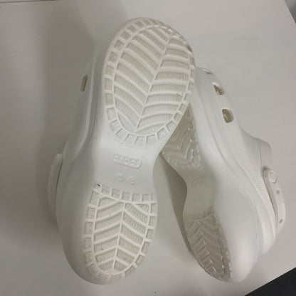 Crocs White Chunky Platform Sandals Size w10