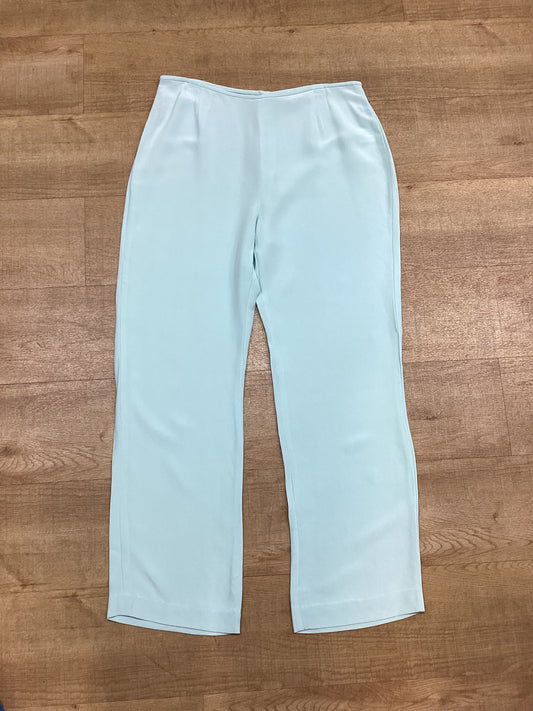 EAST Light Blue Silk Trousers Size 16