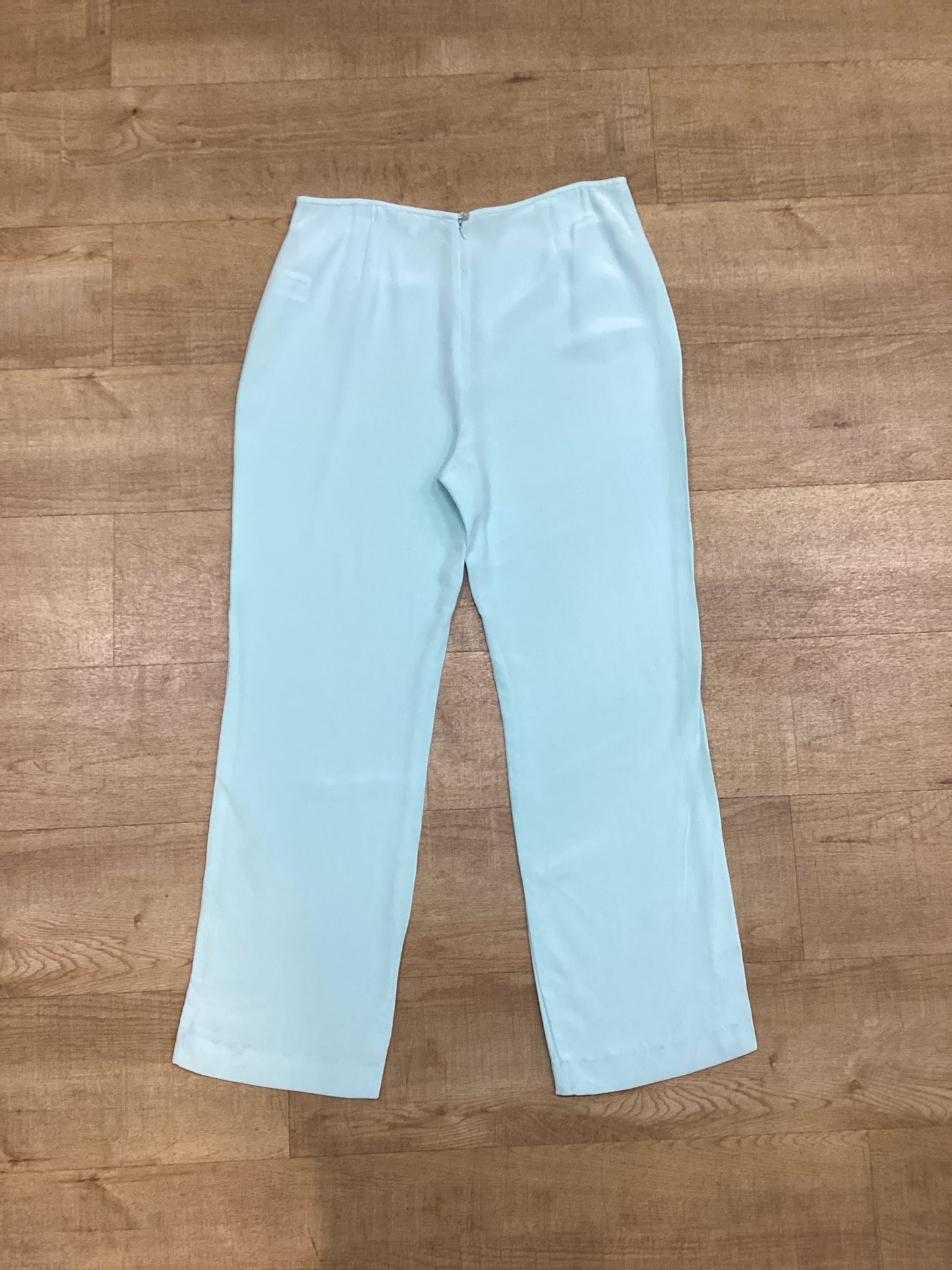 EAST Light Blue Silk Trousers Size 16