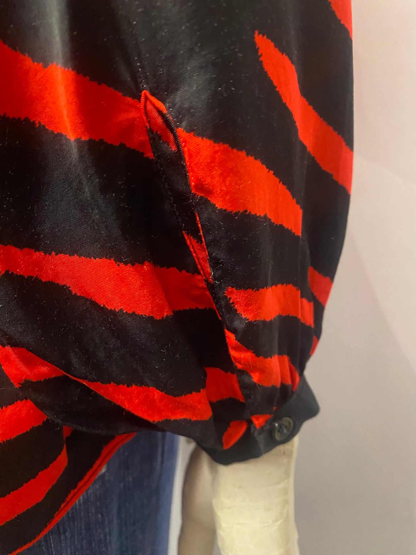 The Kooples Red and Black Zebra Long Sleeve Top Small