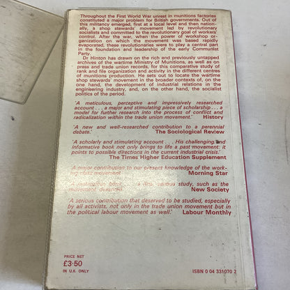 The First Shop Stewards Movement James Hinton