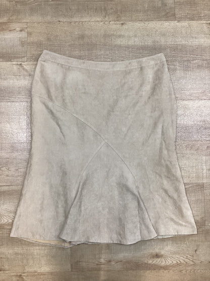 Ann Harvey Tan Faux-Suede Skirt Size 24