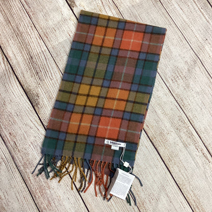 BNWT Johnstons Checked 100% Lambswool Scarf