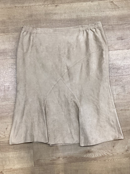 Ann Harvey Tan Faux-Suede Skirt Size 24