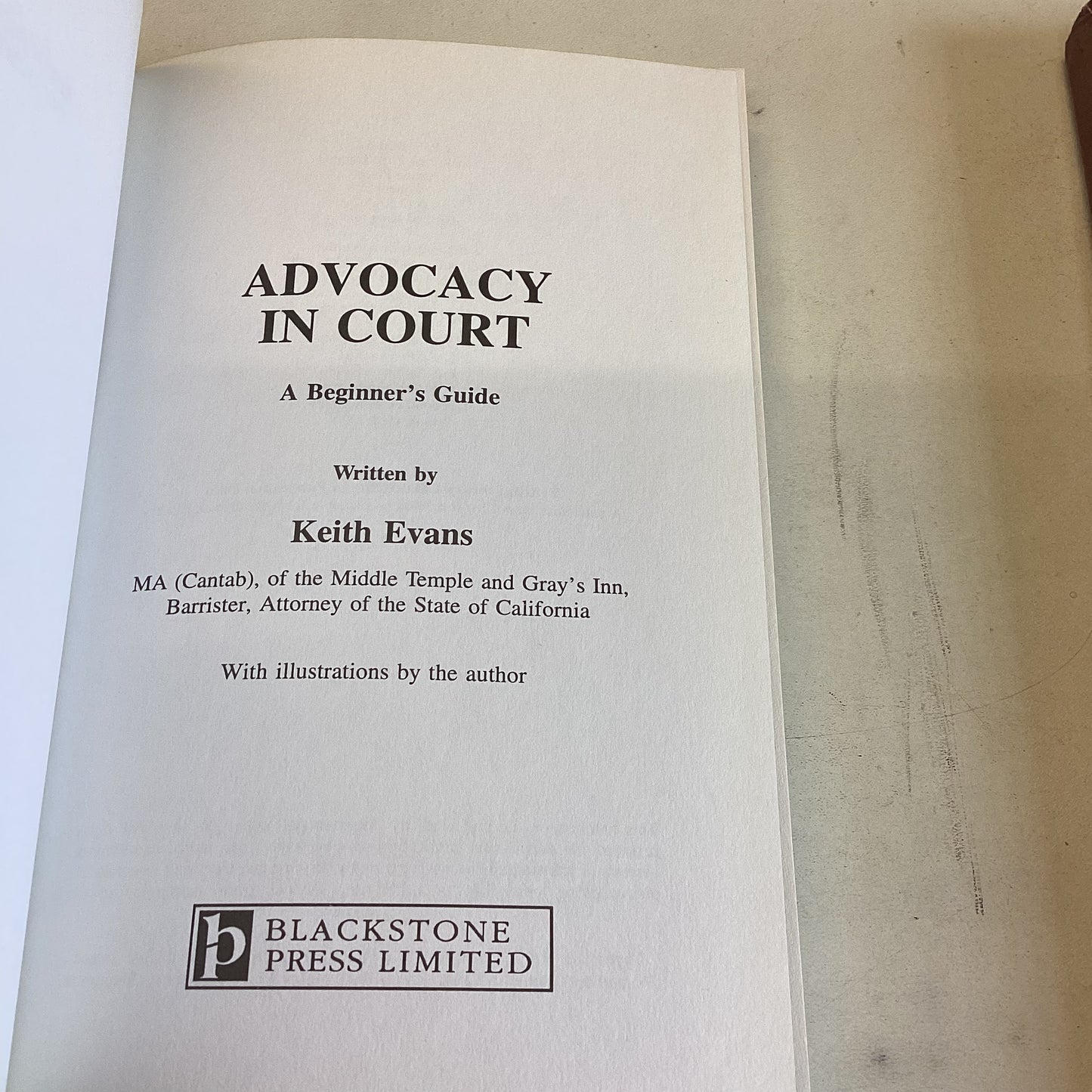 Advocacy In Court A Begineers Guide Keith Evans