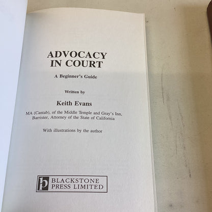 Advocacy In Court A Begineers Guide Keith Evans