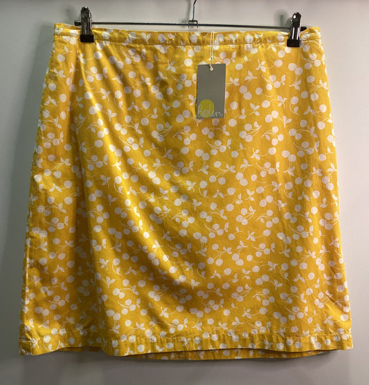 BNWT Boden 100% Cotton Yellow Cherries Skirt Size 18