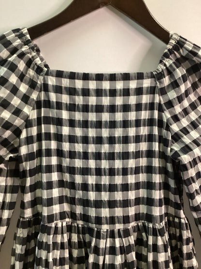 M&S Black and White Check Dress Age 7-8 years