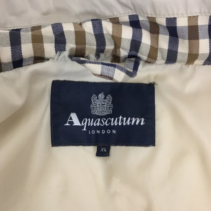 Aquascutum Long Beige Puffer Down Jacket Size XL