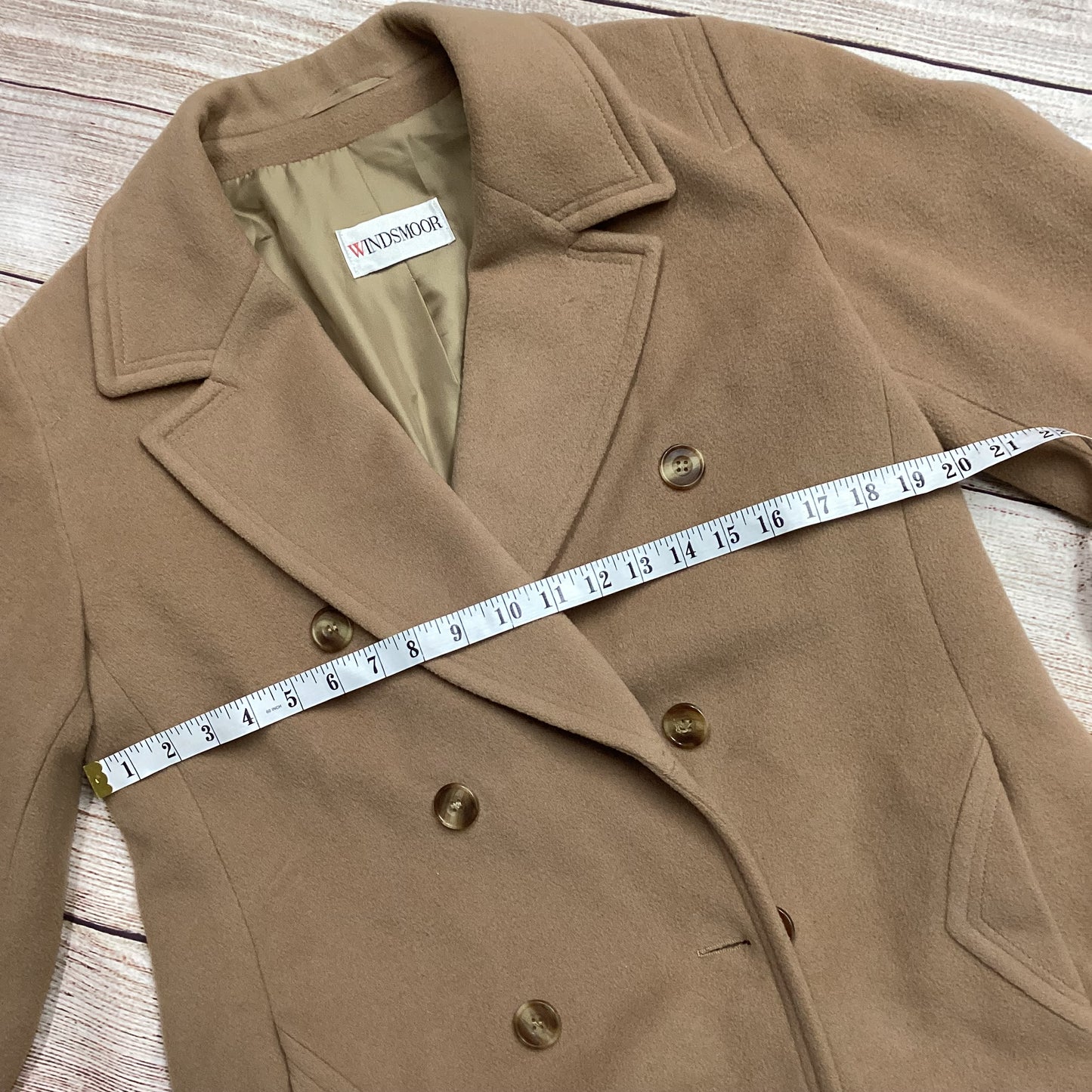 Windsmoor Camel Brown Wool Cashmere Blend Coat Chest 40