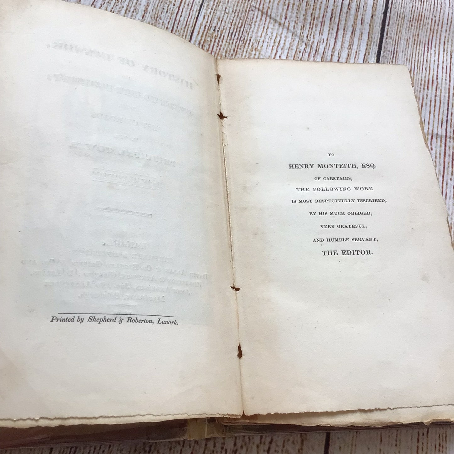 History of Lanark and Guide to the Scenery by W. Davidson (1828)