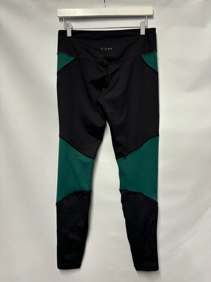 L'urv Green and Black High Waisted Leggings Large