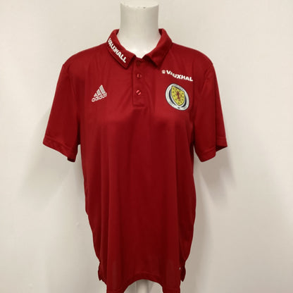 Adidas Scotland Football Red Vauxhall Polo Shirt Size L