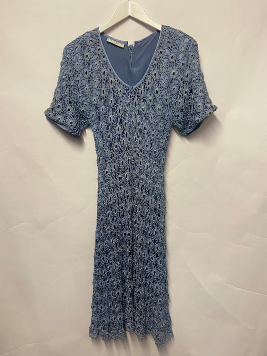 Karen Millen Light Blue Crochet Short Sleeve Dress Medium/3