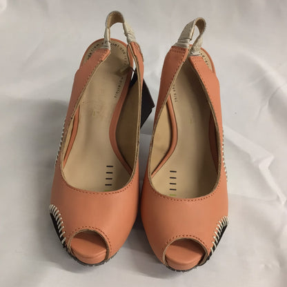 BNWT Terra Plana Orange Multi Leather Peep Toe Heels Size UK 3.5 (EU 36)