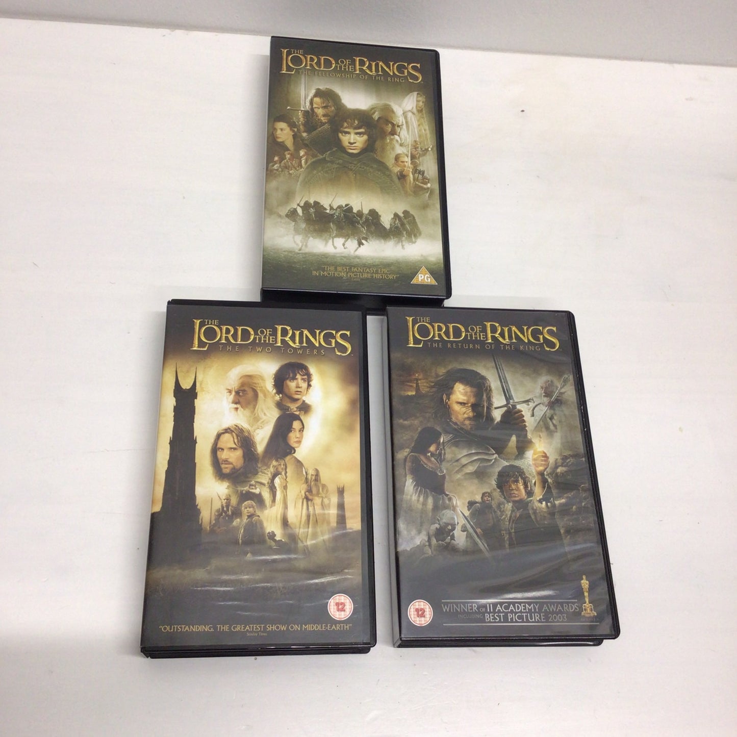 The Lord of the Rings VHS Trilogy; Fellowship, Two Towers, Return of the King