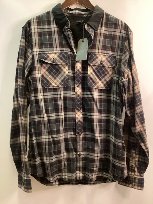 AllSaints Masthope Long Sleeve Shirt 100% Cotton Size M