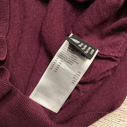 Uniqlo Purple 100% Wool V Neck Jumper Size M