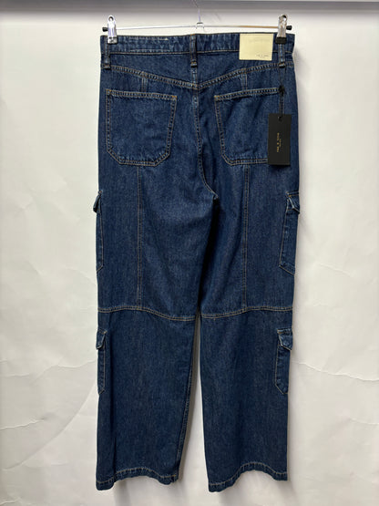 Rag and Bone Blue Denim Cailyn Cargo Jeans 28 BNWT