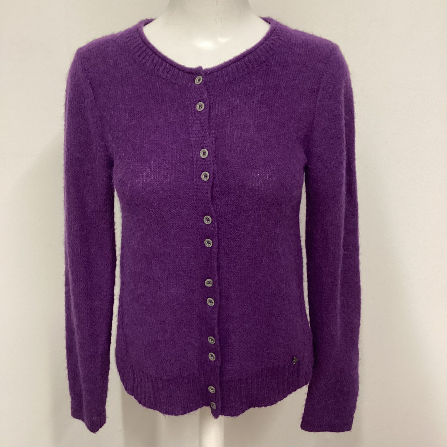 White Stuff Purple Alpaca Blend Cardigan Size 8