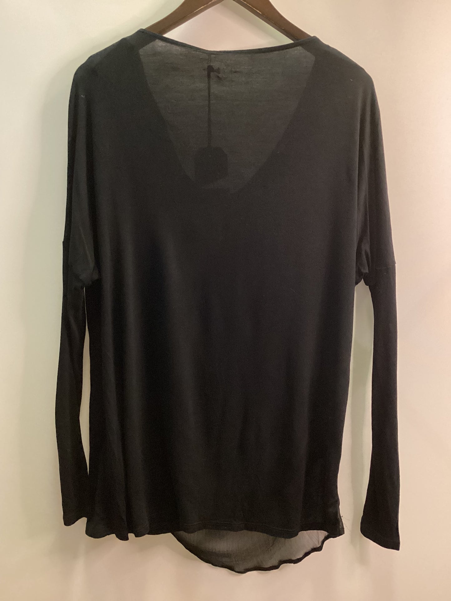 AllSaints Black Decle Long Sleeve Top Size XS