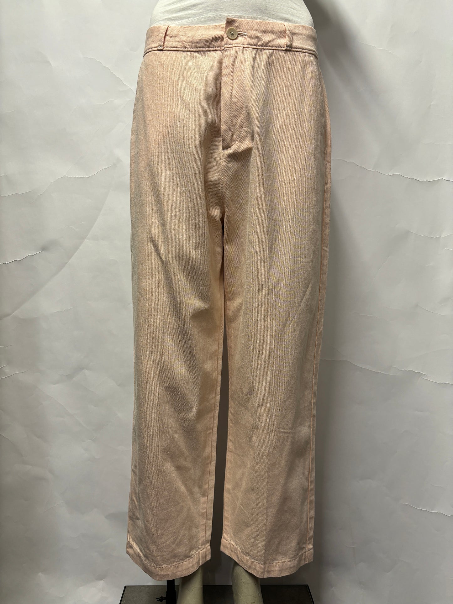 Tommy Jeans Pink Cotton Wide Leg Summer Trousers 27x32