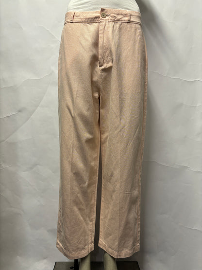 Tommy Jeans Pink Cotton Wide Leg Summer Trousers 27x32