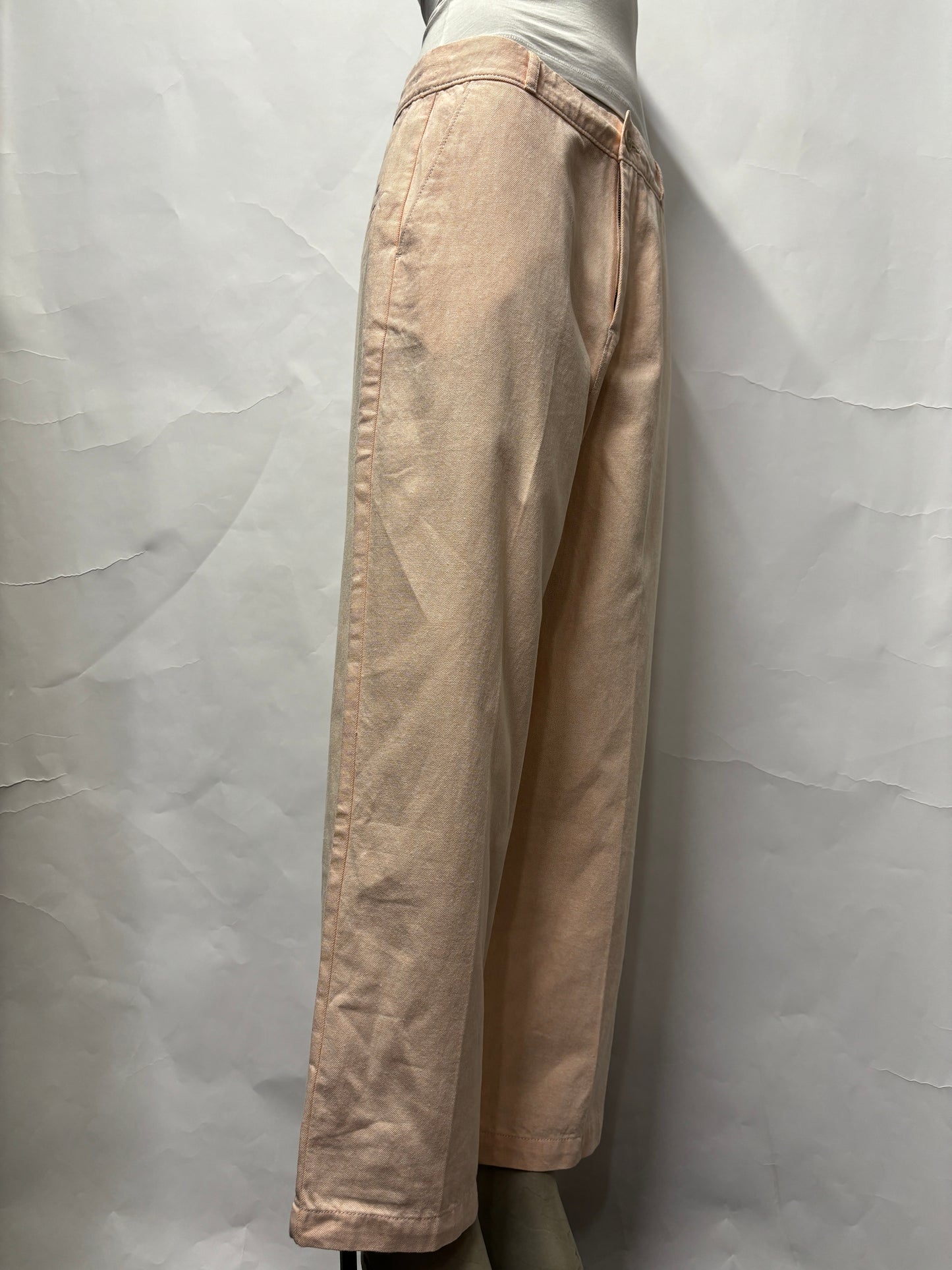 Tommy Jeans Pink Cotton Wide Leg Summer Trousers 27x32