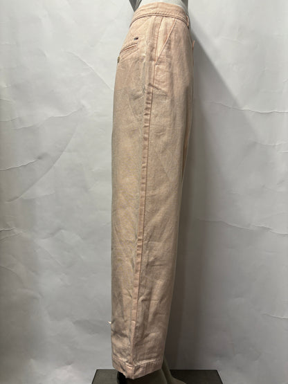 Tommy Jeans Pink Cotton Wide Leg Summer Trousers 27x32