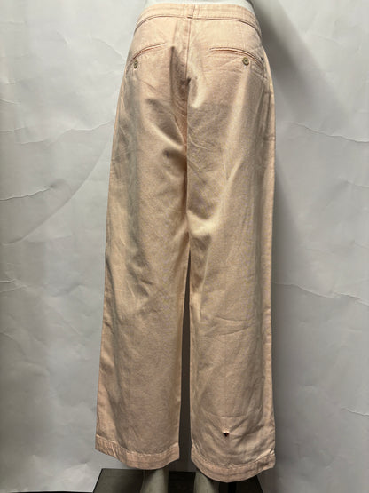 Tommy Jeans Pink Cotton Wide Leg Summer Trousers 27x32