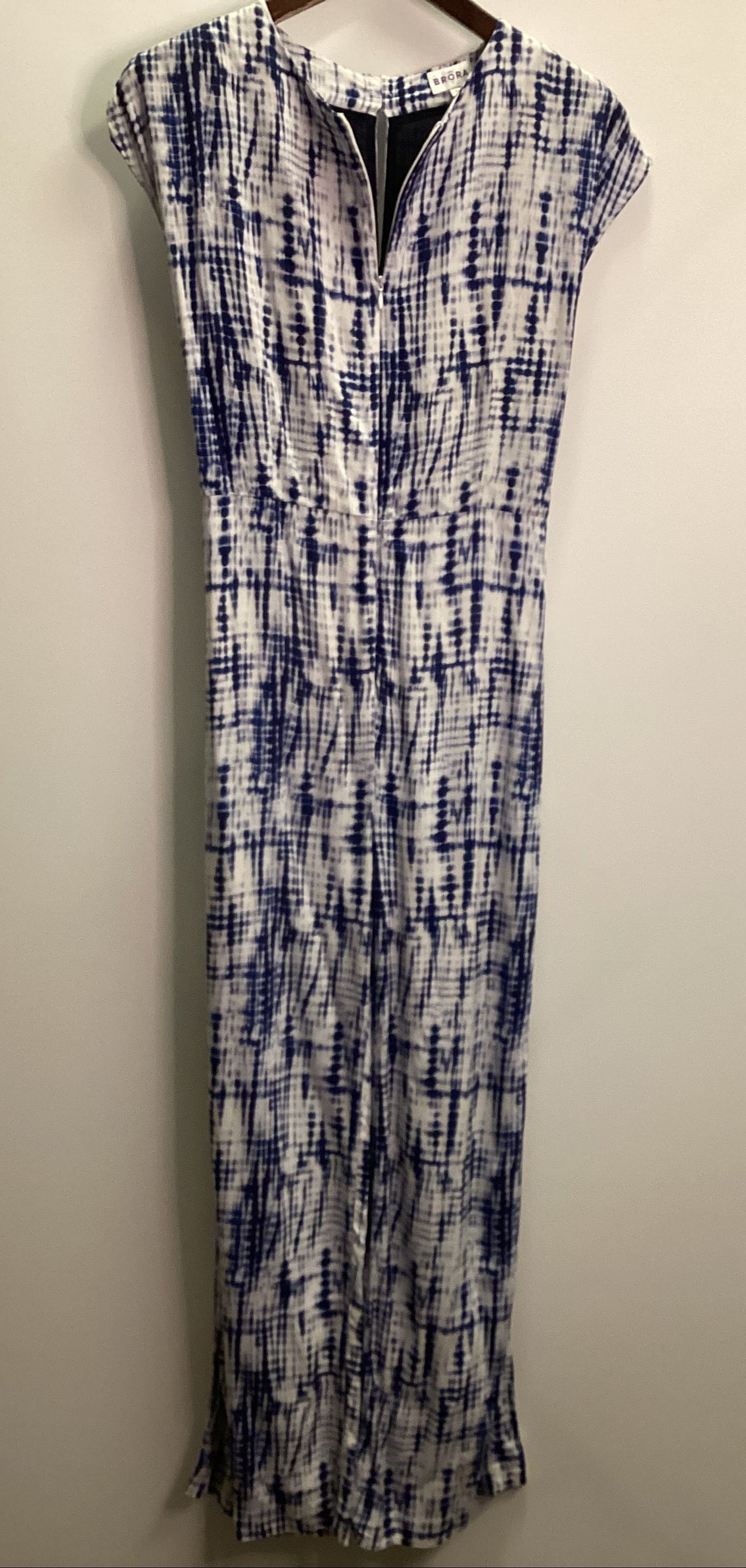 Brora Tie Dye Blue Belted Jumpsuit Size 10