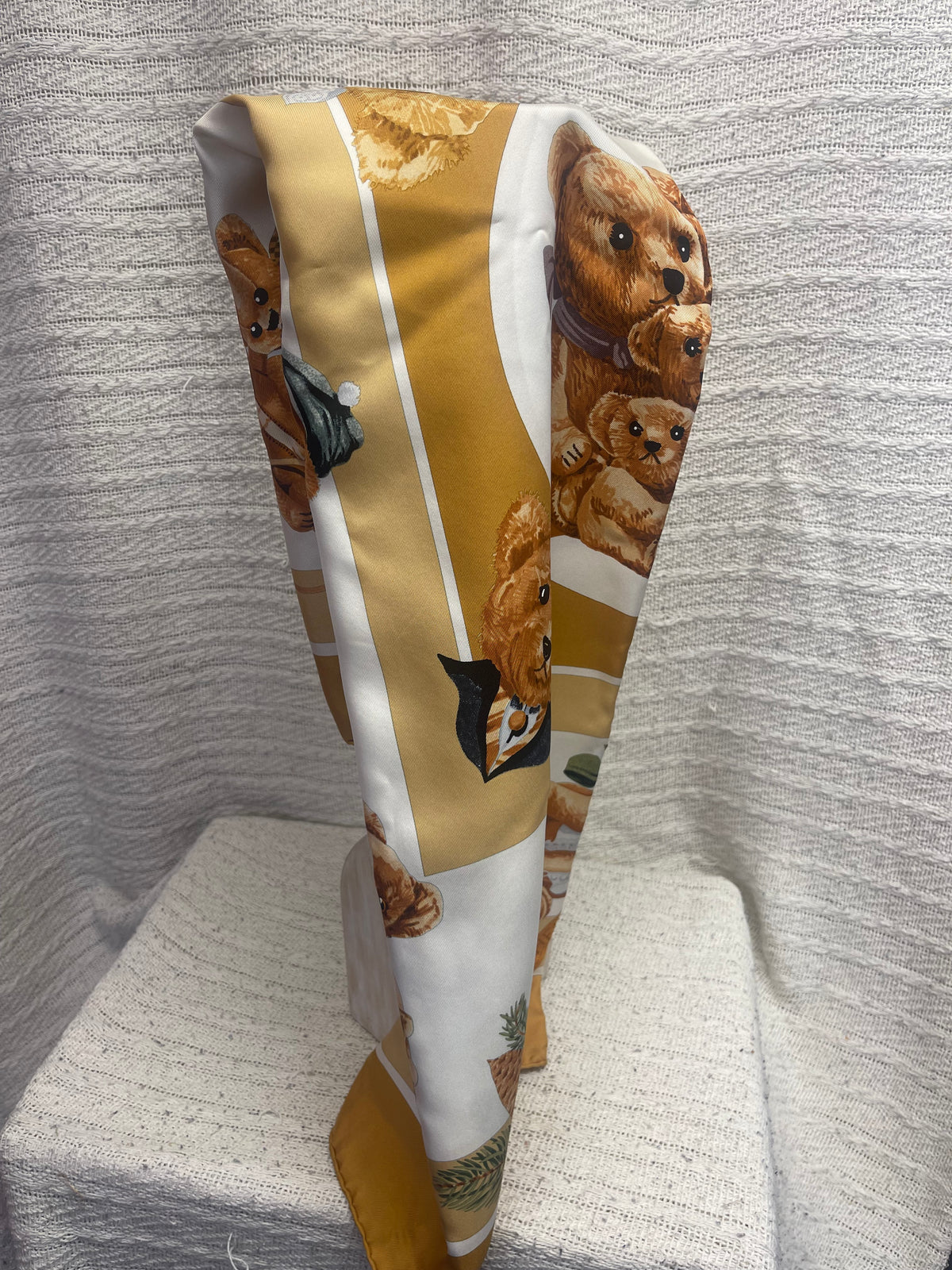 Hermès Vintage Teddy Bear Scarf 100% Silk