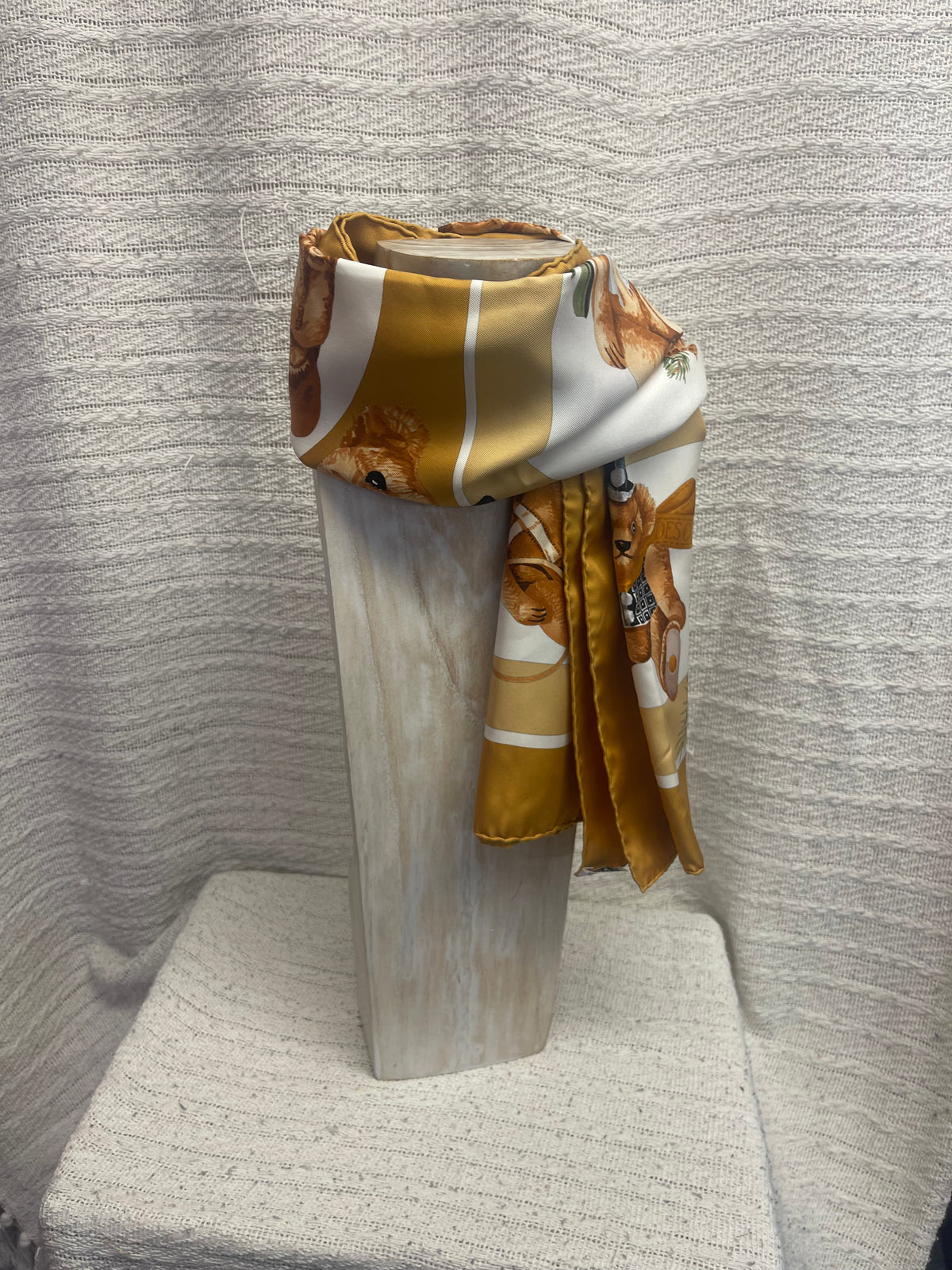Hermès Vintage Teddy Bear Scarf 100% Silk