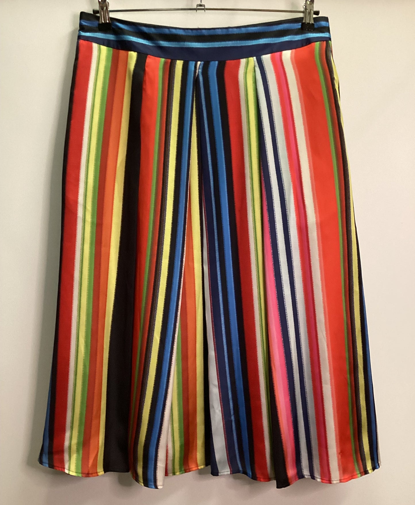 Per Una Multicoloured Striped Skirt with Pockets Size 16