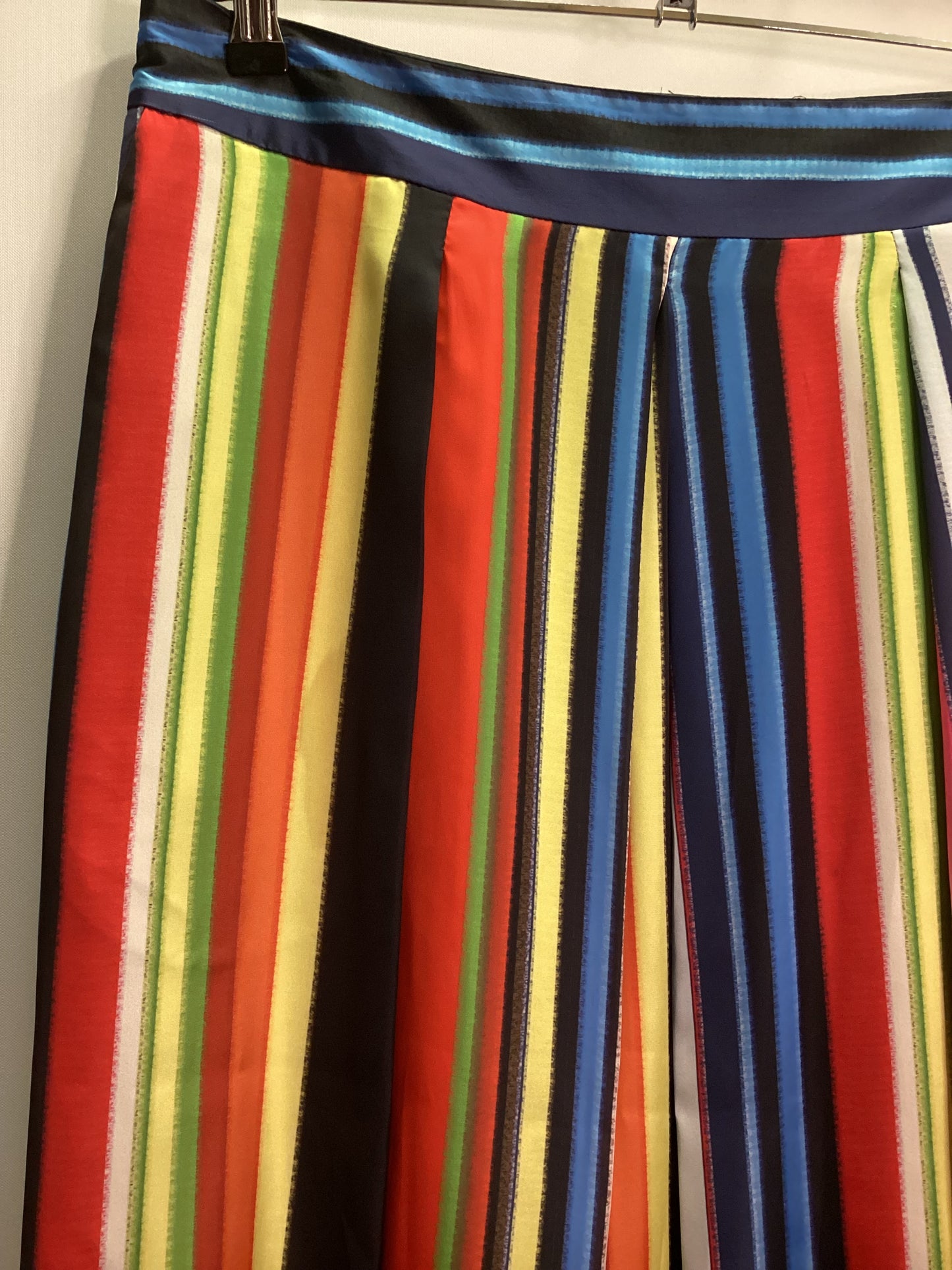 Per Una Multicoloured Striped Skirt with Pockets Size 16