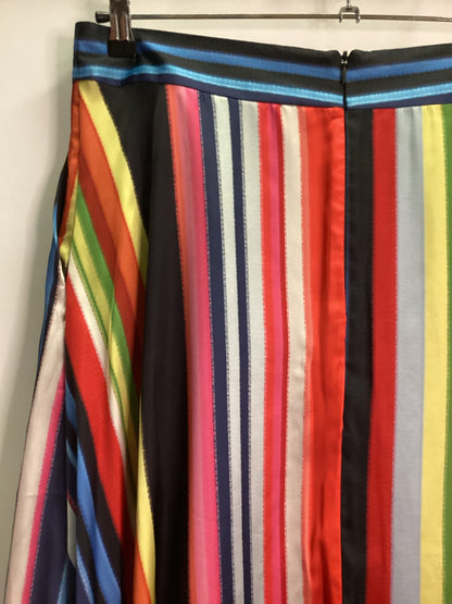 Per Una Multicoloured Striped Skirt with Pockets Size 16