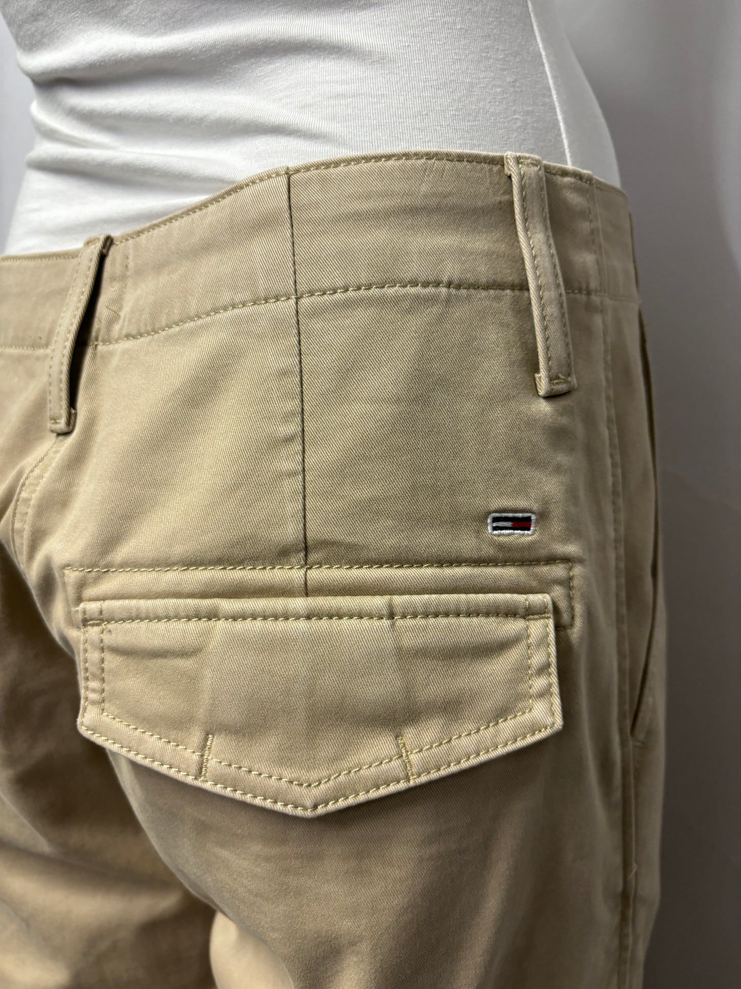 Tommy Jeans Beige Cotton Cargo Trousers 27x32