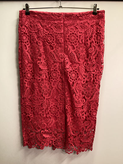 Fenn Wright Manson Pink Lace Skirt Size 14