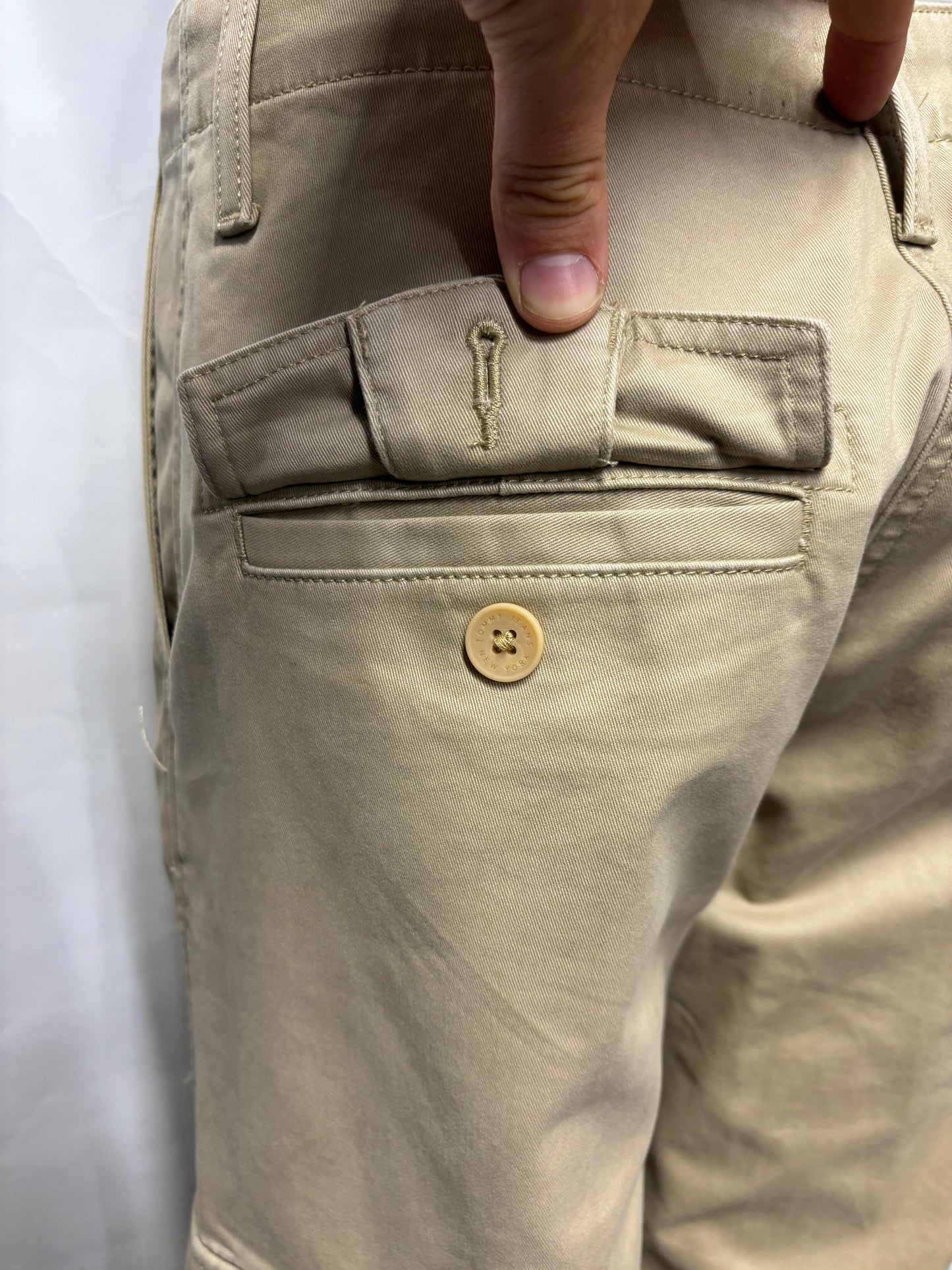 Tommy Jeans Beige Cotton Cargo Trousers 27x32