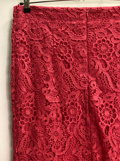 Fenn Wright Manson Pink Lace Skirt Size 14