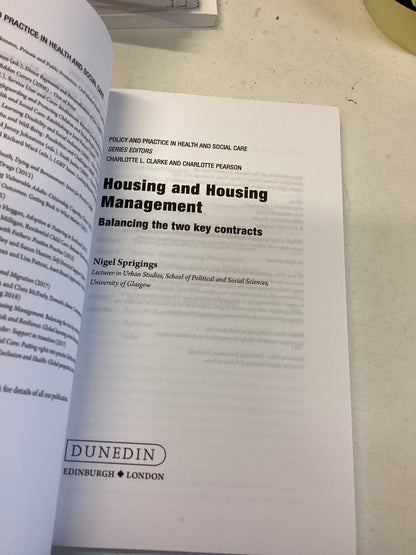 Housing and Housing Management Balancing The Two Key Contracts Nigel Sprigings