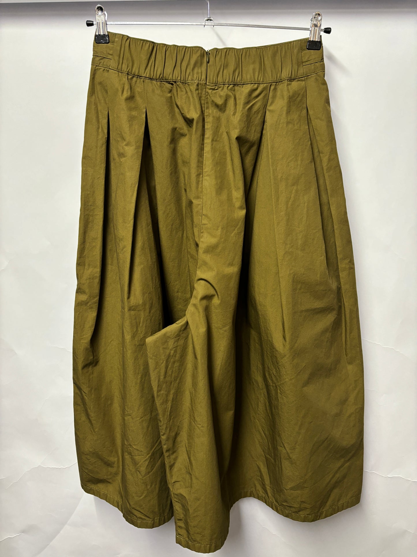 Esprit Khaki Green Cotton Wide Leg Culottes 10